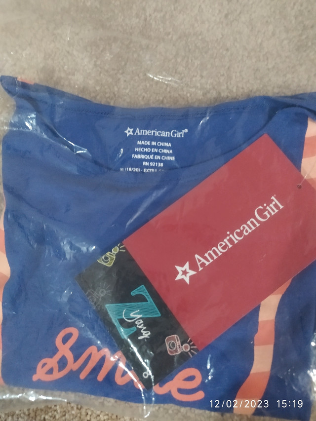 American Girl Z Yang shirt for girls, new.  in Kids & Youth in Charlottetown
