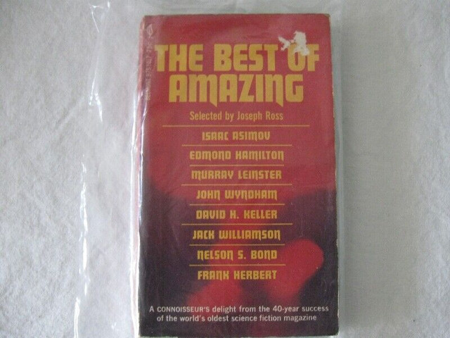 Best Of Amazing-Selected by Joseph Ross 1969 paperback in Fiction in City of Halifax