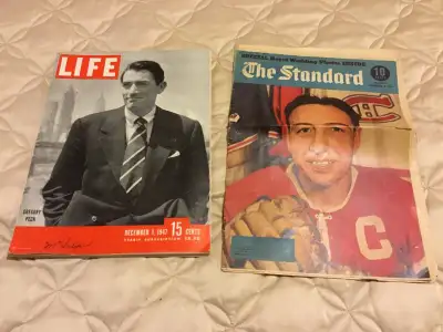 “LIFE” MAGAZINE DATED DECEMBER 1, 1947 AND “THE STANDARD” DATED DECEMBER 6, 1947 WITH PHOTOS AND COV...