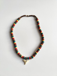 NEW Heishi Bead Shark Tooth Necklace with Closure