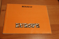 Manuel des concessionnaires Renault en Europe 1988