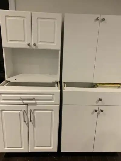 These white furniture dressers offer ample storage and a clean look for any room. Being sold as a se...