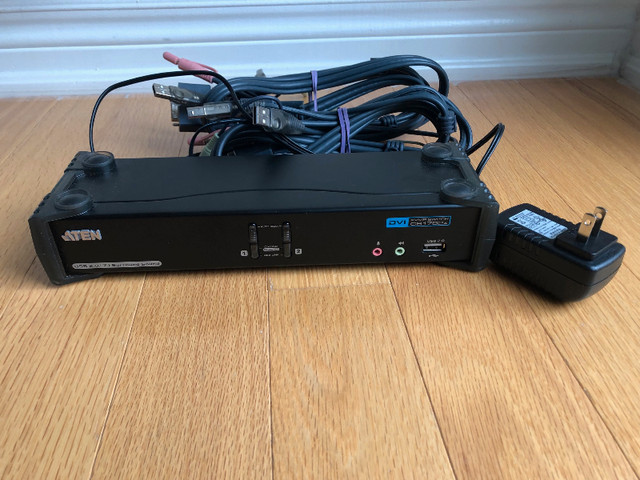 ATEN 2-Port USB DVI Dual Link - CH7.1 Surround Sound Audio KVM S in Cables & Connectors in Markham / York Region