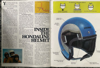 1972 Hondaline Helmet XLarge 4 Pg Original Ad