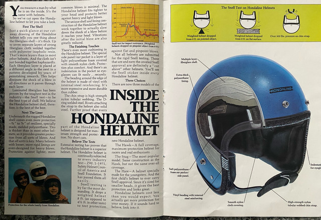 1972 Hondaline Helmet XLarge 4 Pg Original Ad in Arts & Collectibles in North Bay
