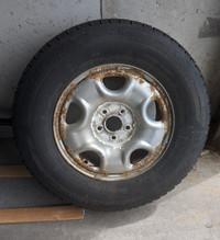 Set of Michelin winter tires on steel rims