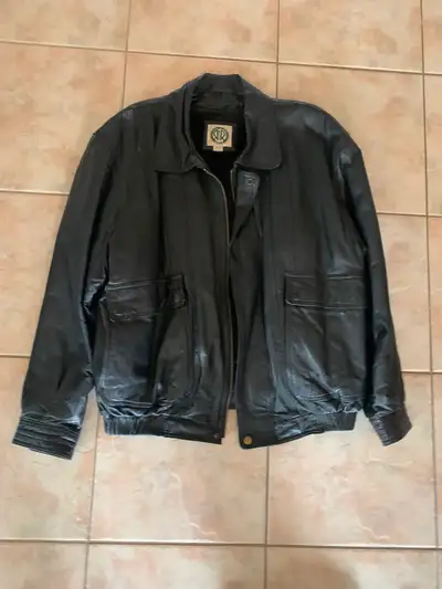 Manteau hiver cuir noir doublé, View more