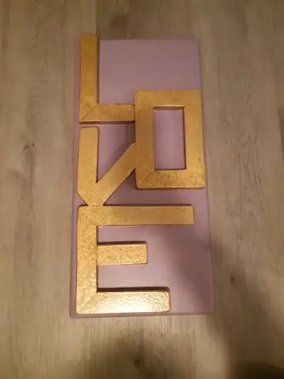 Hand Painted Hand Made Wood Love Sign , View more