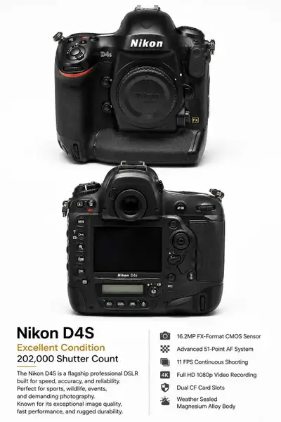 Nikon D4S, View more