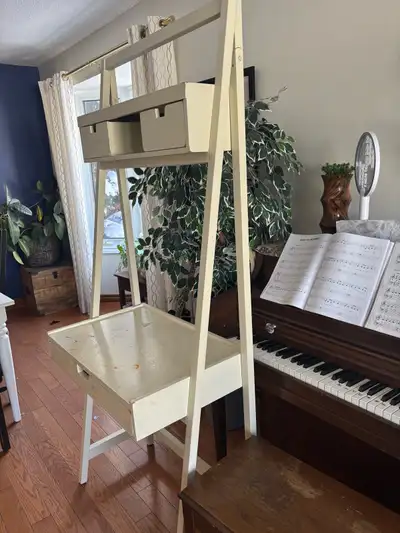 White desk with three drawers, View more