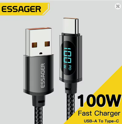 Essager USB Type C Cable Super Charge 66W/100W Fast Charging USB, View more