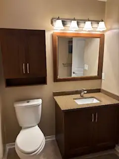 Bathroom vanity and matching Mirror and Cabinet, View more