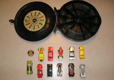SEE LIST FOR DETAILS: 1967 Hot Wheels 12 Car Rally Case 1973 Steam Roller 1989 Low Rider 1979 Pontia...