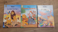 3 large Disney BooksThe Lion King, Dumbo and Winnie the Pooh