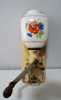 COFFEE GRINDER German TROSSER porcelain cast iron Wall Mount