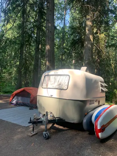 1973 13' Boler for sale. This trailer is a great find for anyone looking for a lightweight and easy-...