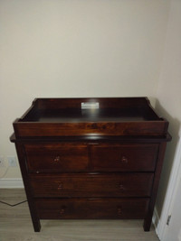 Drawer baby dresser with changing top