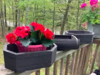 Wooden Planter Boxes, Flower Boxes, Balcony Railing Plant Pots