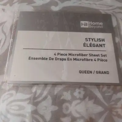 4 piece microfiber queen sheet set, View more