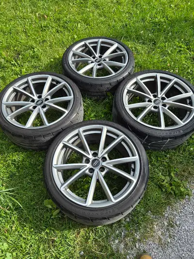 Audi sport rims Mint condition no use for them, tread is still good aswell looking to get $2000 OBO....