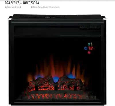 Electric Fire Place/Heater Insert and Custom Insert Frame, View more
