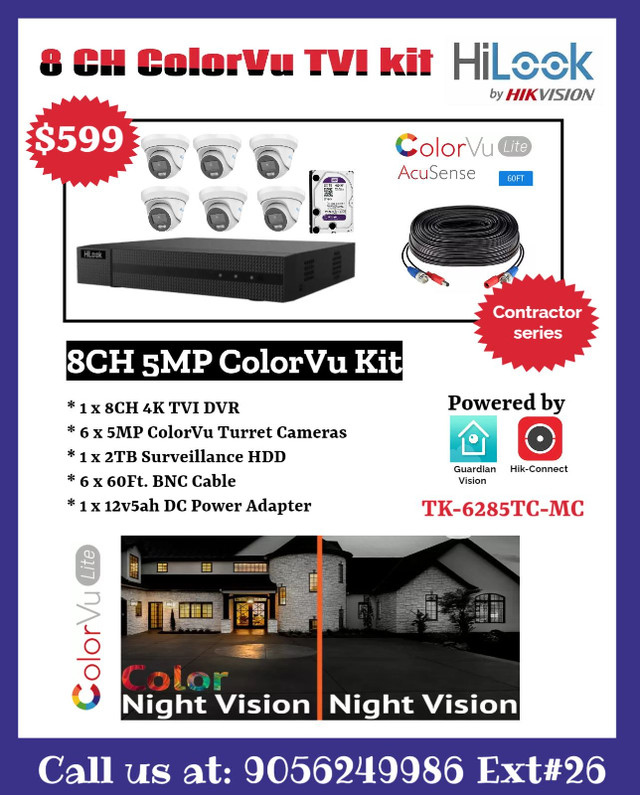 HiLook ColorVu TVI Kit in Speakers in Mississauga / Peel Region - Image 2