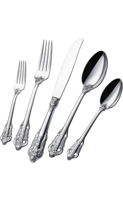 (CADYSS) Premium 20-Piece Stainless Steel Silverware Set for 4 - Silverware Set, Flatware Set, Cutle...