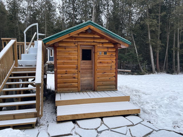 Backyard insulated sauna with deck  in Health & Special Needs in Muskoka