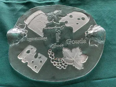 Original Walther Glas Cheese Platter, Siebenstern Collection, View more
