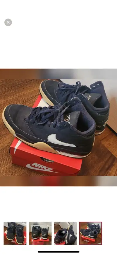 Nike Alpha Flight sneakers. Navy blue gently used. Size 8. $30 OBO