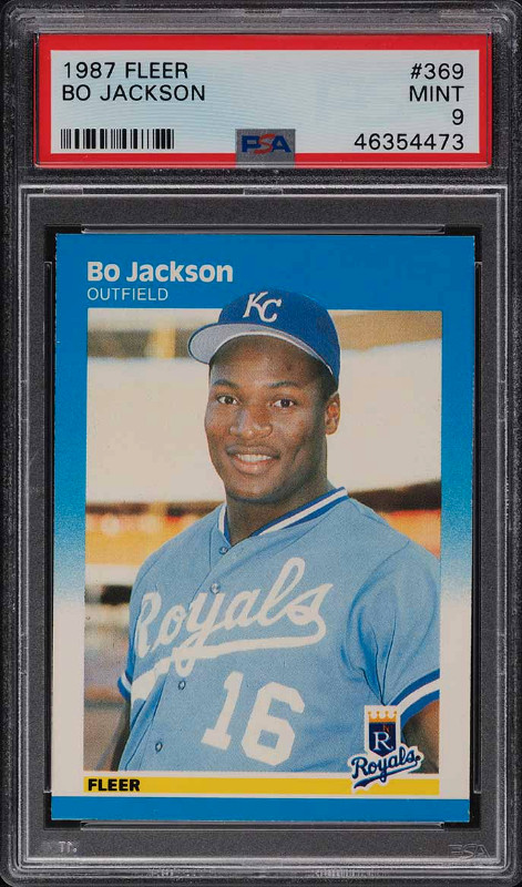BO JACKSON .... 1987 Fleer ROOKIE CARD .... PSA Mint 9 in Arts & Collectibles in City of Halifax