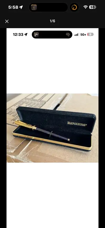 BANKERS Iridium Point Luxury Gold Pen Made In Germany, View more