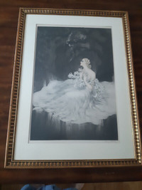 Original Louis Icart Esquisse / Etching!  With Beautiful Frame!