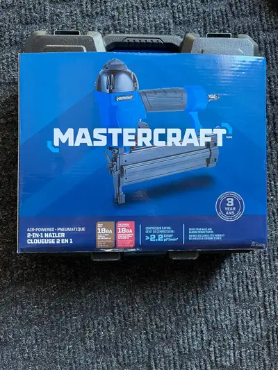 Used once - air powered Brad nailer/ stapler $50, View more