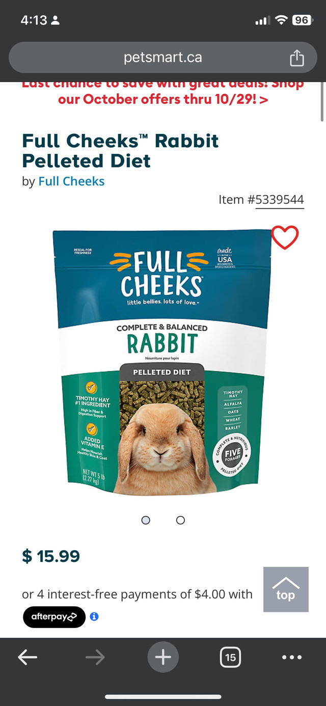 Full Cheeks 5 lb Rabbit food  in Other in Edmonton - Image 4