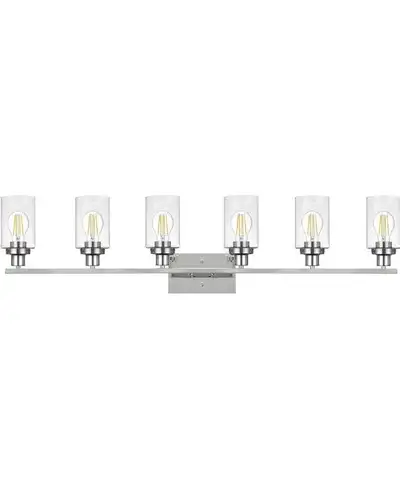 Bathroom Vanity Lighting Fixtures Chrome Finished 6-Light with C, View more
