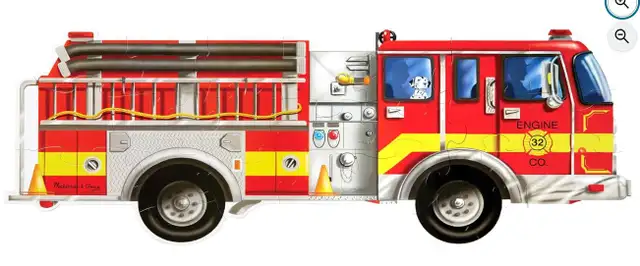 Melissa & Doug Giant Fire Truck Floor Puzzle with Box - Complete in Toys in Markham / York Region - Image 4