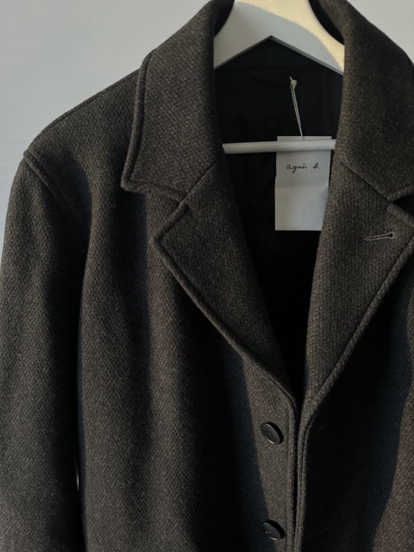 Agnes B. Long Coat in Dark Grey in Men's in City of Toronto - Image 3