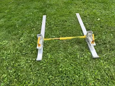 ALUMAFORKS Aluminum Pallet Forks 36” Long X 42” Wide Rated 1400# Mount On Tractor Bucket. Located In...