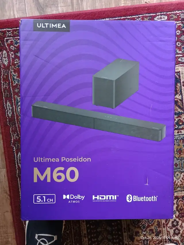 Ultimea Dolby 5.1 Soundbar + Subwoofer - Smartphone Control | Stereo ...