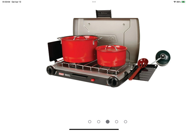 Coleman Camp 2-Burner Propane Stove, 22,000 BTUs, Propane in Fishing, Camping & Outdoors in Oshawa / Durham Region - Image 3