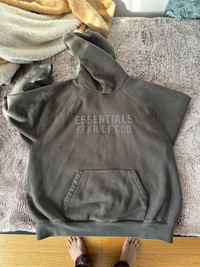 Black ESSENTIALS hoodie