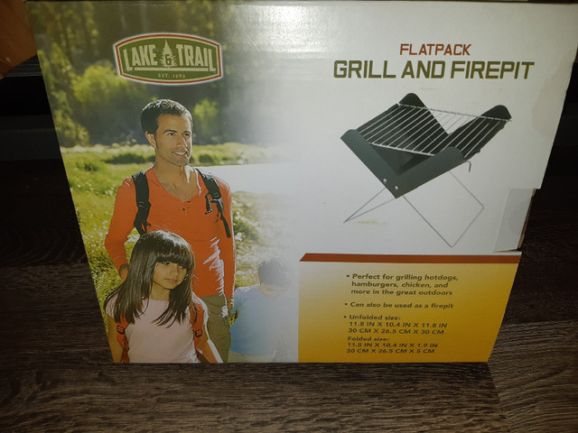 Portable fire pit and grill in BBQs & Outdoor Cooking in Sault Ste. Marie