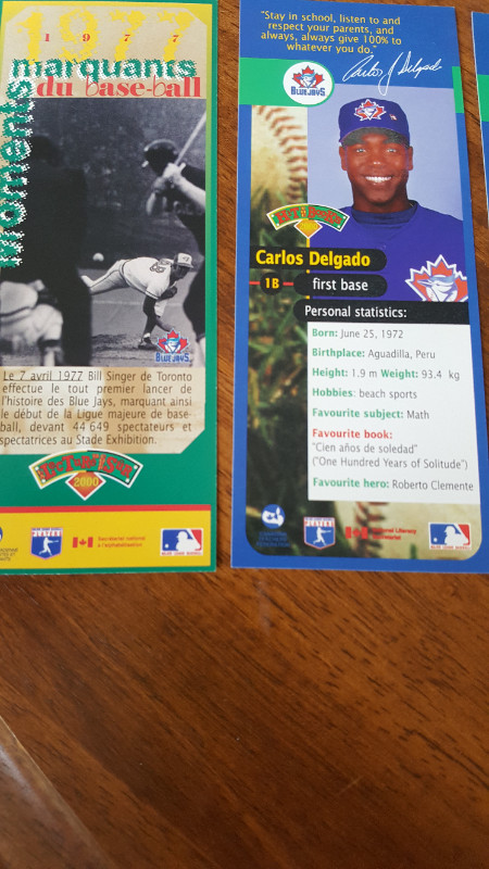 Toronto Blue Jays Collectible Players Bookmarks (6) *New* 2000 in Arts & Collectibles in Brantford - Image 2
