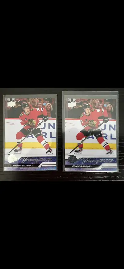 2 X Connor Bedard, Rookie Cards, Young Guns. $975 Each., View more