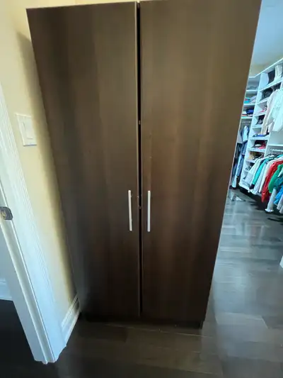 Modern Dark Wood Wardrobe Cabinet, View more