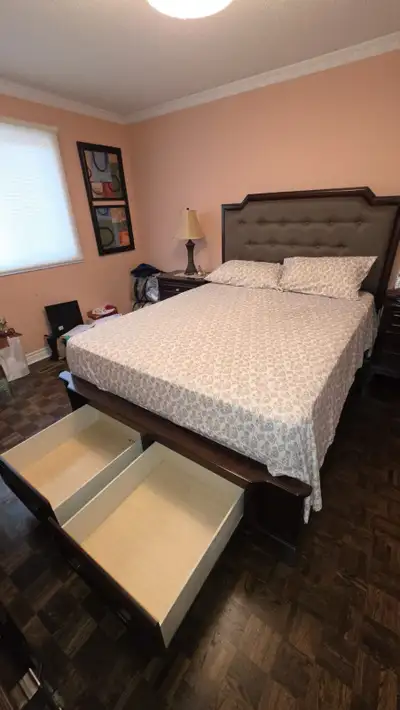 Full Bedroom Set – Storage Bed, Chest, Dresser, 2 Night Tables, View more