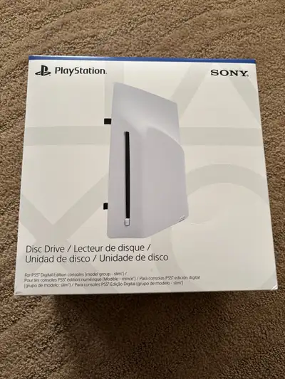 Selling a brand new disc drive, works for the PS5 Pro or the standard PS5 digital edition consoles....