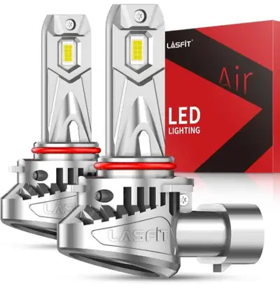LASFIT 9005 LCair LED Headlight Bulbs, 6000K, with fan. Open Box