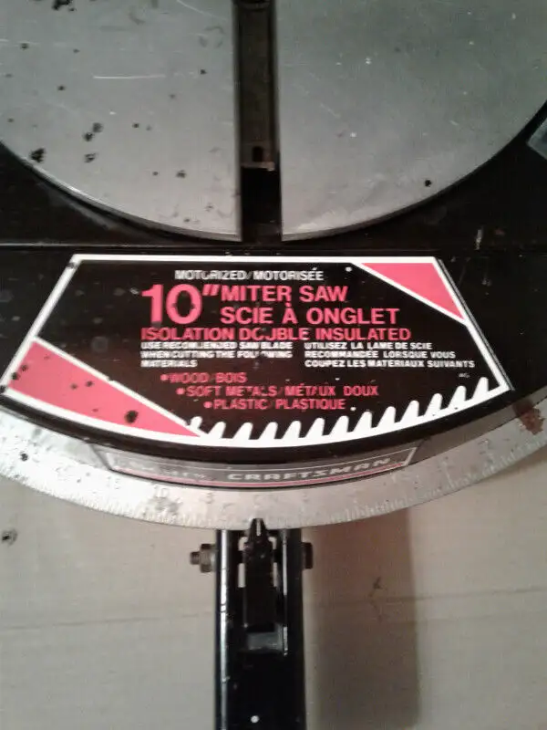 10 Inch Sears Craftsman Miter Saw in Power Tools in Medicine Hat - Image 3